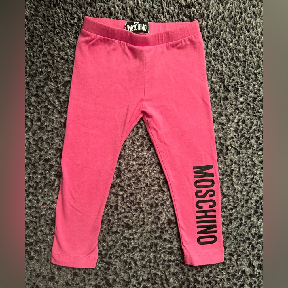 Moschino Pink Girls' Logo Leggings